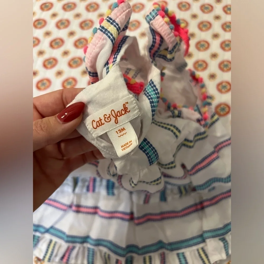EUC Target Cat & Jack Boho Colorful Dress Size 12 months